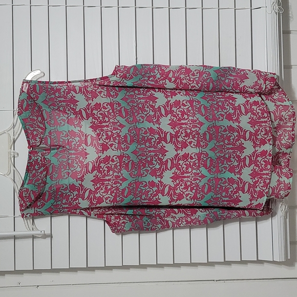 Blouse pink green XL - Picture 2 of 2